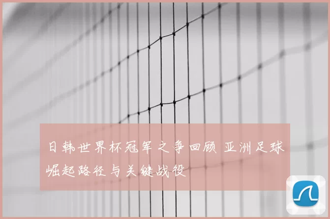 日韩世界杯冠军之争回顾 亚洲足球崛起路径与关键战役